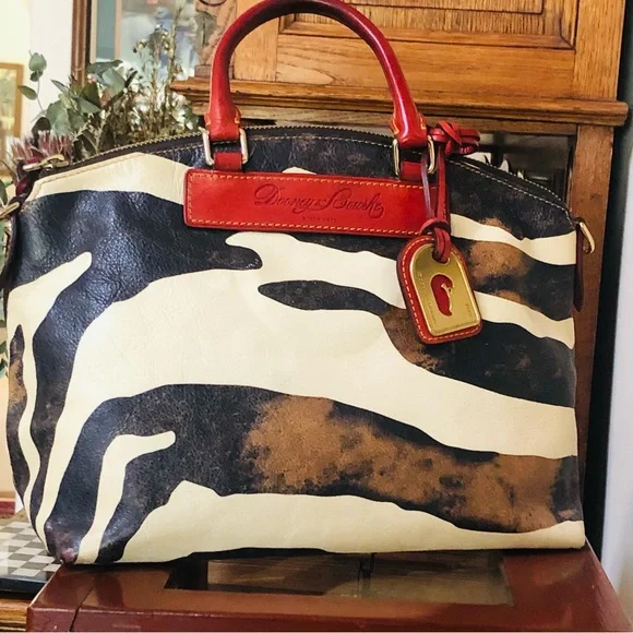 Dooney & Bourke Florentine Vachetta Zebra Satchel/Tote - Picture 4 of 11